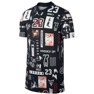 Air Jordan Retro OG APO Logos Photo Tee Shirt Top